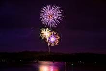 Fireworks on the coast of South Carolina