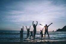 friends on the beach