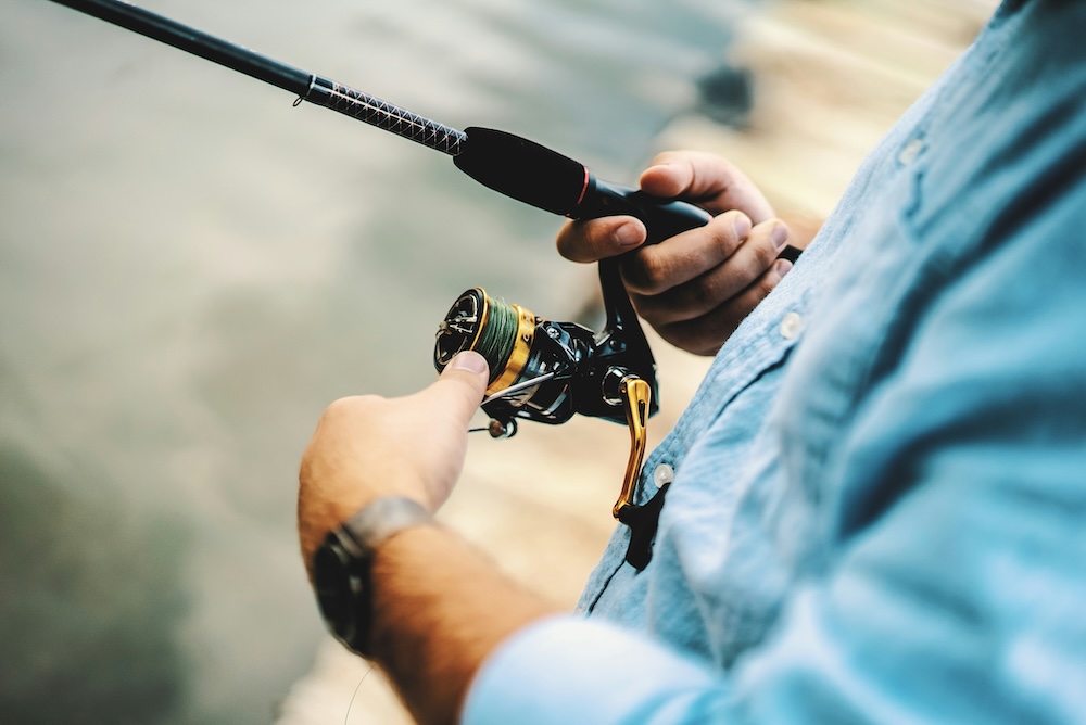 Man fishing on the pier